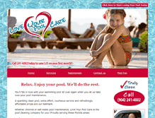 Tablet Screenshot of loveyourpoolcare.com